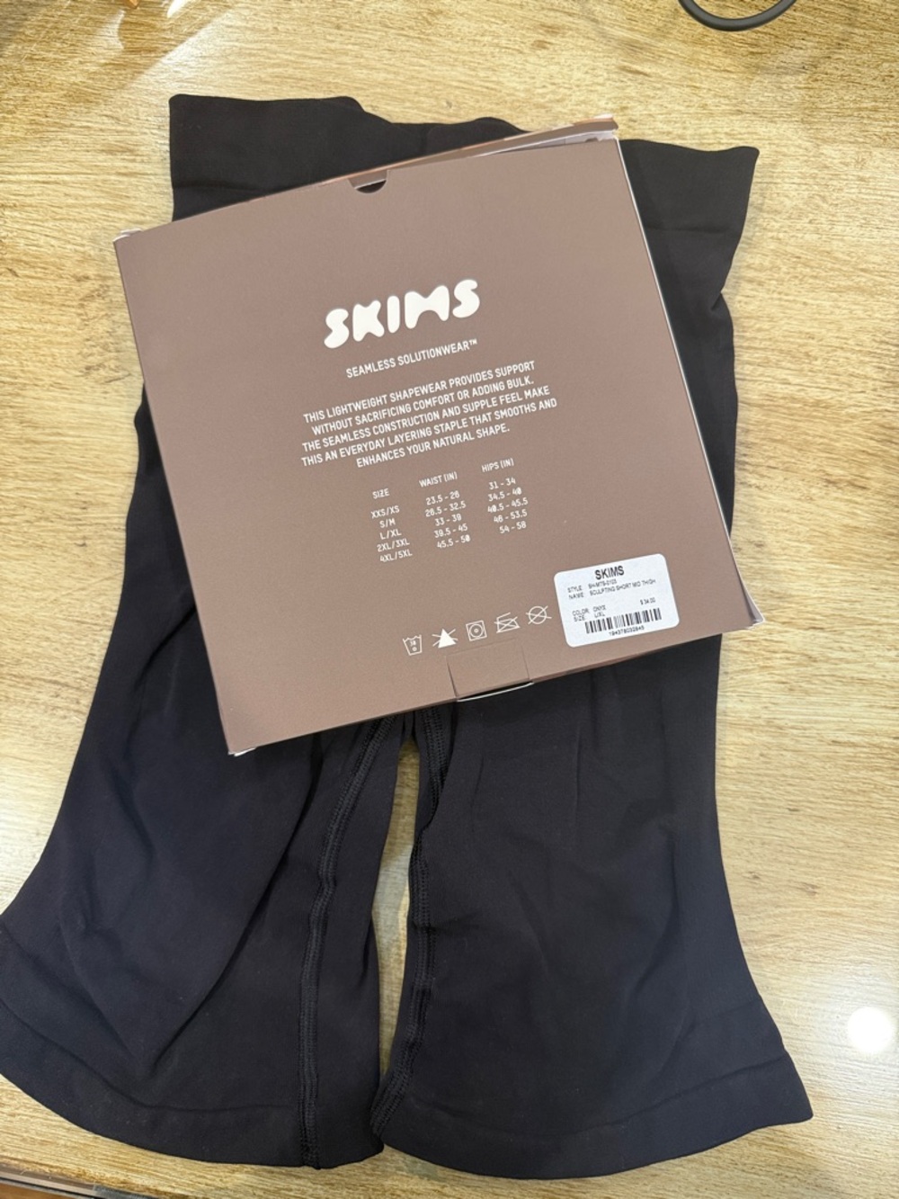 SKIMS Black Seamless Solutionwear Sculpting Shorts